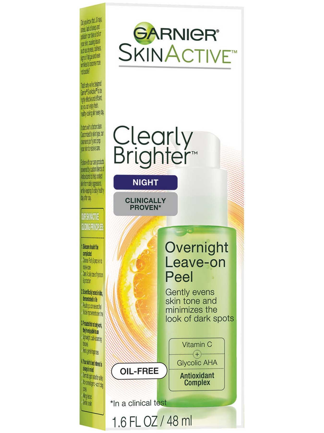 Right Side view of Clearly Brighter Overnight Leave-On Peel.